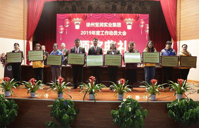 华体会hth·（体育）（中国）官方网站2019年度工作动员大会---集团公司领导为先进单位和先进个人代表颁奖