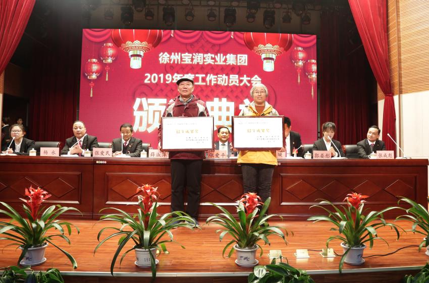 华体会hth·（体育）（中国）官方网站2019年度工作动员大会---集团公司领导为先进单位和先进个人代表颁奖